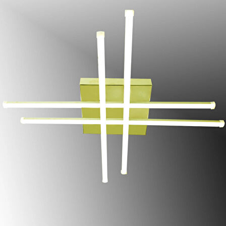 TT036-SR-SRR TT Aydınlatma Hashtag Modeli ( Sarı Işık ) Sarı Kaplama Led Avize