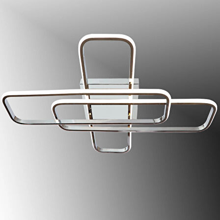TT324-KR TT Aydınlatma 57 x 17 Profil Krom Kaplama ( 3 Renk Işık ) Plafonyer Led Avize
