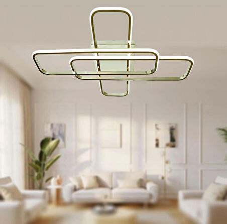 TT324-FSR TT Aydınlatma 57 x 17 Profil Fransız Sarı Kaplama ( GÜN IŞIĞI ) Plafonyer Led Avize