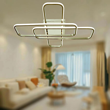 TT324-FSR TT Aydınlatma 57 x 17 Profil Fransız Sarı Kaplama ( GÜN IŞIĞI ) Plafonyer Led Avize