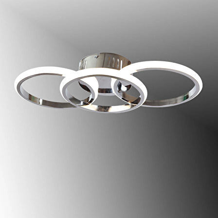 TT305-3-KR TT Aydınlatma ( 3 RENK IŞIK ) Krom Kaplama 3 lü Led Avize