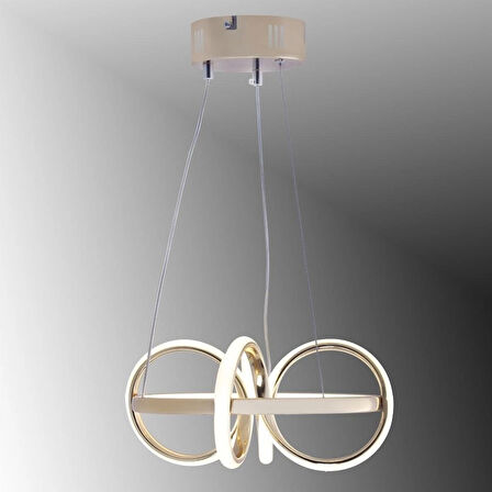 TT003-FSR-GÜN IŞIĞI TT Aydınlatma GÜN IŞIĞI Sarmal Modeli Fransız Sarısı Kaplama Led Avize