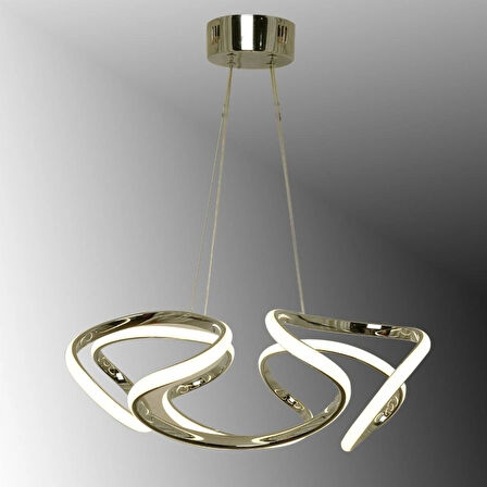 TT307-40-FSR-GNR TT Aydınlatma GÜN IŞIĞI LED Helezon Modeli Fransız Sarısı Kaplama Led Avize