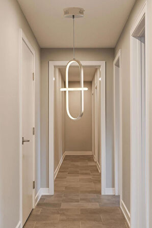 TT006-1-FSR-BYR TT Aydınlatma BEYAZ IŞIK LED Minyon Modeli Tekli  Fransız Sarı Kaplama Led Avize