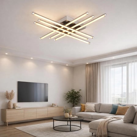 Tt070-kr-günışığı 6 Lı Çubuk Model Gün Işığı Led Krom Kaplama Led Avize Krom