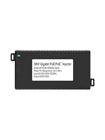 Anunnaki AN1030 Gigabit PoE Injector | 30W 1000Mbps IEEE802.3af/at IP Kamera Network Güç Adaptörü 