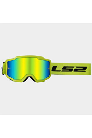 Motokros Gözlük Charger Goggles Iridyum Camlı Neon Sarı