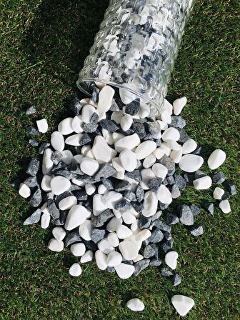 Karışık Renkli Çakıl Taşı 1-2 cm 50 kg Vazo Dibi Taşı Akvaryum Taş
