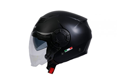Sway Sw766 Yarım Yazlık Kask Warrıor Mat Black Army Grey Güneş Vizörlü X-LARGE