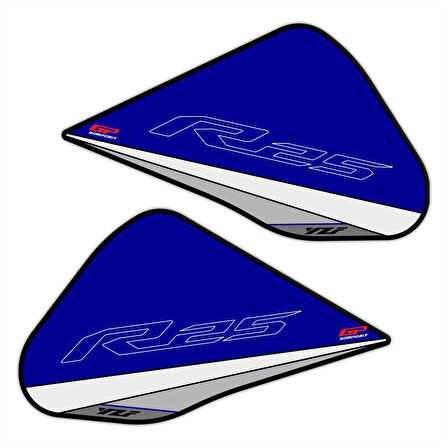 Gp Kompozit Tank Pad Seti Mavi Yamaha R25 2015-2018