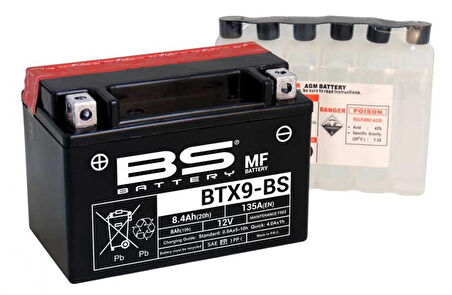 Bs Akü Btx9-bs 12v8ah 2014-2018 Kawasaki Ninja 250sl