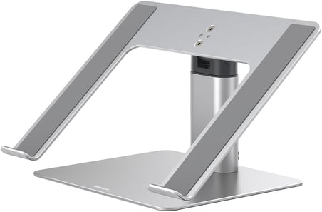 Baseus MacBook Metal Ayarlanabilir Dizüstü Bilgisayar Standı, Maks. 10 Kg Ağırlık ve 208 mm Yükseklik, Gümüş (LUJS000012)