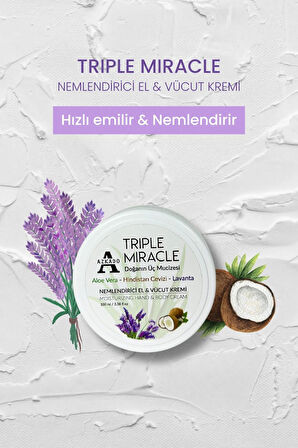 Triple Miracle Nemlendirici El ve Vücut Kremi 1 Alana 1 Bedava