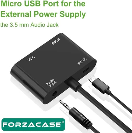 4in1 HDMI TO VGA Adaptör Type C Aux Çevirivi Adaptör - FC504