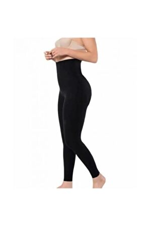 Kadın Siyah Yüksek Bel Korseli Tayt