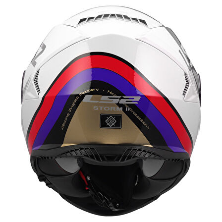 LS2 STORM 2 KASK KAPALI STARK BEYAZ-KIRMIZI-MAVİ-SARI MEDIUM