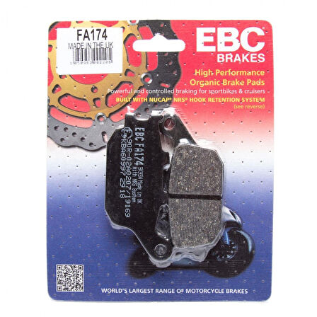 Ebc Fren Balatası Organik Fa174 Suzuki Dl 650 Xt Arka Fren Balatası