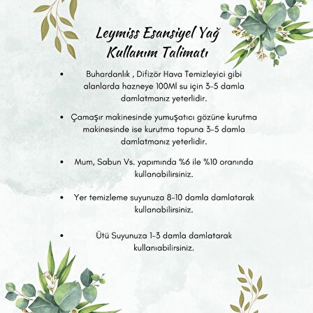 Limon Çiçeği Uçucu Yağı Canlandırıcı ve Ferahlatıcı Kokusuyla 10ml Cam Şişede Buhardanlık Oda Kokusu