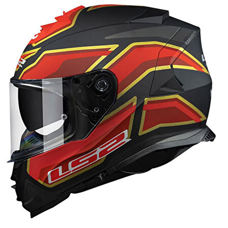 LS2 STORM 1 FOGGY KAPALI KASK MAT SİYAH-KIRMIZI X-LARGE