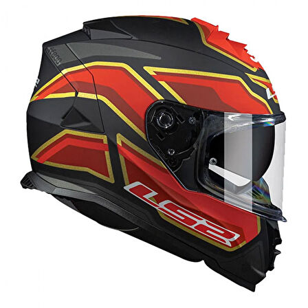 LS2 STORM 1 FOGGY KAPALI KASK MAT SİYAH-KIRMIZI X-LARGE