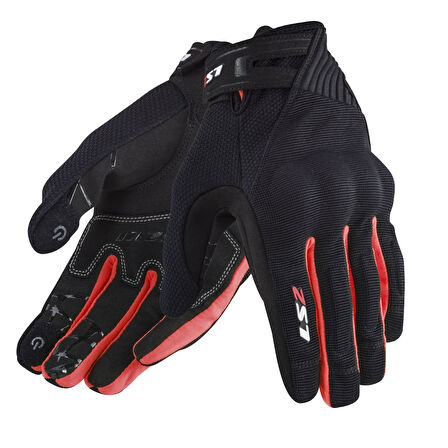 Ls2 Yazlık Eldiven Dart 2 Siyah Kırmızı LARGE
