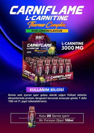 SSN Sports Style Carniflame Thermo Burn 2Li L-Carnitine & Karnitin Set 40 Shot (Kivi Limon-Elektrik Limon)