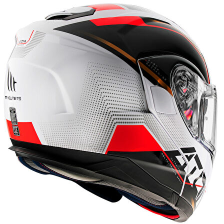Mt Atom Quark Çene Açılır Kask Vizörlü Red X-SMALL