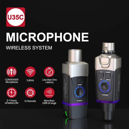 XV-U35C Kondenser Mikrofonlar için 5.8Ghz Kablosuz Bağlantı Sistemi