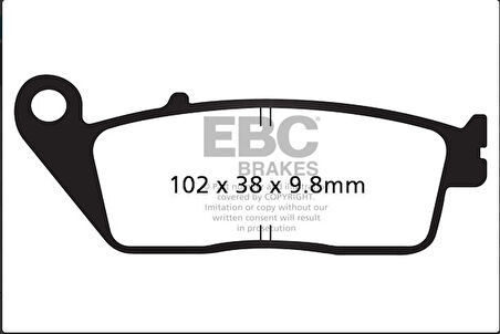 Ebc Fren Balatası Sinter Fa196hh 2014-2020 Honda Nc 750 S Uyumlu Ön Fren Balatası