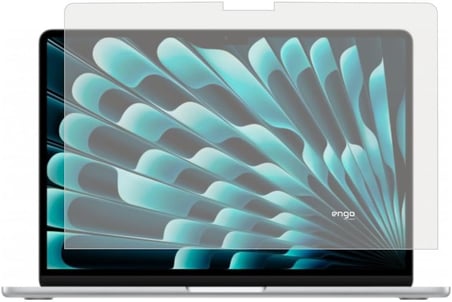 Engo Apple Macbook Air M2, M3, M4, M5 15 İnç İle Uyumlu Mat Ekran Koruyucu Notebook, Yansıma Ve Parlama Önleyici Parmak İzi Bırakmayan Laptop Koruma, 9h Temperli Kırılmaz Esnek Nano Cam