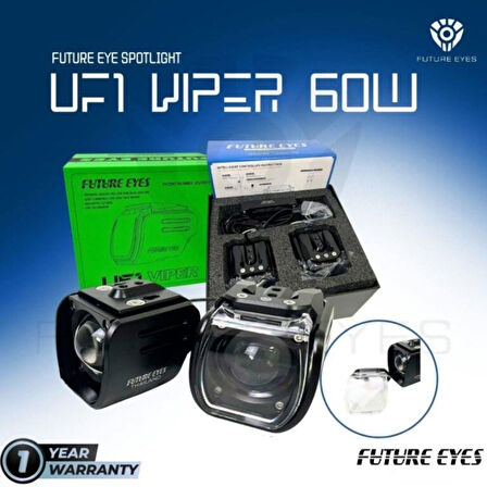 Future Eyes Uf1 Motosiklet Sis Farı Takım 60w Mavi Angel