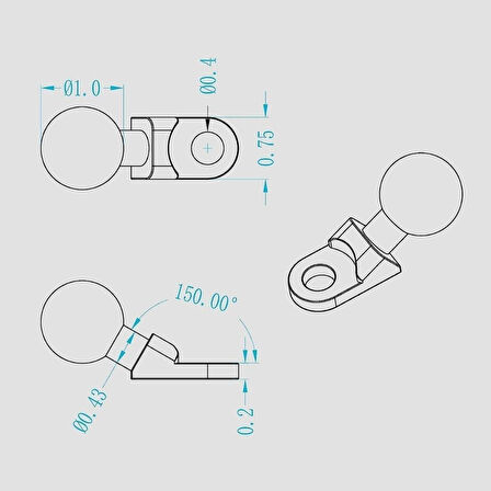 Nukrotech 25mm Toplu Ayna Dibi Bağlantı Aparatı