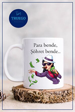 Baskılı Kupa Bardak Seramik Mug - Para Bende