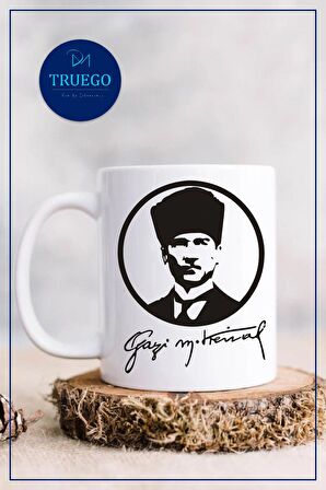 Baskılı Kupa Bardak Seramik Mug - Atatürk