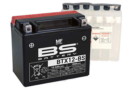 Bs Akü Btx12-bs 12v10ah  2007-2020 Kawasaki Vn 900 Custom Special