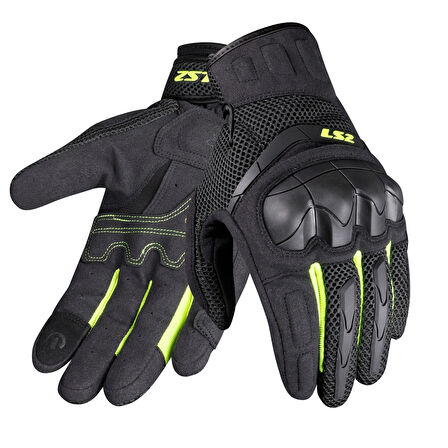 Ls2 Yazlık Eldiven Kubra Siyah Antrasit Neon Sarı X-LARGE