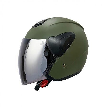 Sway Sw733 Yarım Yazlık Kask Mat Yeşil LARGE