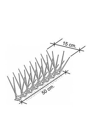 50 CM Güvercin uzaklaştırıcı ve kovucu bariyer 5 Adet ( Toplam 2,5 Metre ) ŞEFFAF