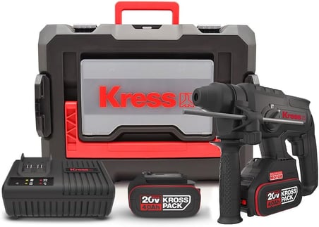 KU390.4 20Volt 4.0Ah. 2.0J Li-ion Çift Akülü Şarjlı Kömürsüz Profesyonel SDS-Plus Pnömatik Kırıcı/Delici