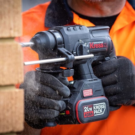 KU390.4 20Volt 4.0Ah. 2.0J Li-ion Çift Akülü Şarjlı Kömürsüz Profesyonel SDS-Plus Pnömatik Kırıcı/Delici