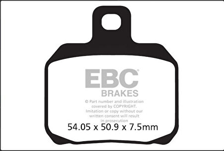 Ebc Fren Balatası Sfa266 2008-2009 Piaggio Beverly 400 Arka Fren Balatası