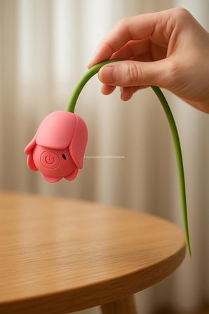 Akıllı İnteraktif Kedi Oyuncağı, Lale Şeklinde USB Şarjlı Otomatik Hareket Eden Silikon Saplı Eğlenceli Oyun Cihazı, Kediler İçin Evde Egzersiz ve Eğitim Amaçlı