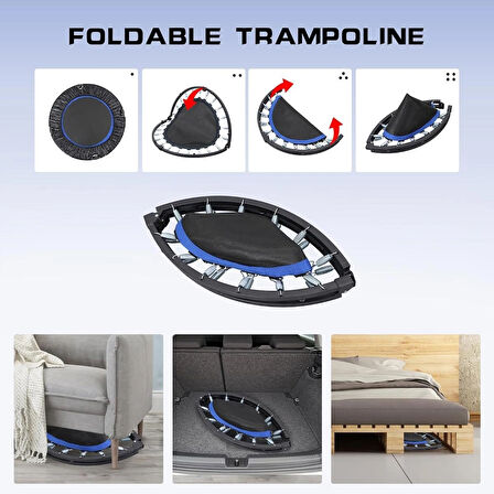 Profesyonel 102 Cm Delux Trambolin Çocuk/Yetişkine Uygun Taşınıp Katlanabilir Trampolin