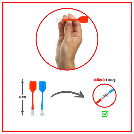 4 Oklu Mıknatıslı Dart Seti Çift Yönlü Manyetik Dart Askılı Dartboard