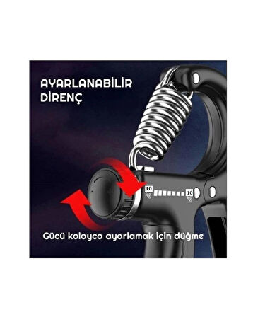 2 Adet El Bilek ve Kol Güçlendirici Egzersiz Aleti 5-60KG Direnç El Yayı