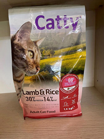 Catty Kuzu Etli ve Pirinçli 1.5 kg Yetişkin Kedi Maması
