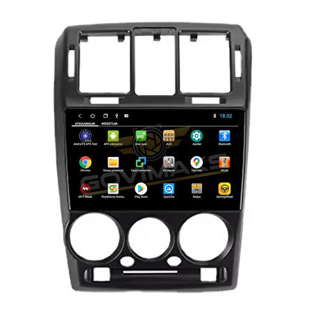 GOVİMAKS HYUNDAI GETZ   2002-2011 SİYAH 2 GB RAM 32 GB HAFIZA ANDROID MULTIMEDIA TEYP