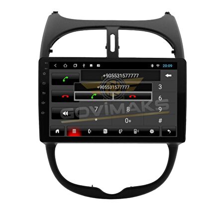 PEUGEOT 206 2002-2010 2 GB RAM 32 GB HAFIZA ANDROID MULTIMEDIA TEYP