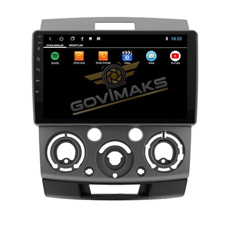 FORD RANGER 2006-2010   6 GB RAM 128 GB HAFIZA ANDROID MULTIMEDIA TEYP