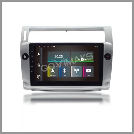 CITROEN C4 2005-2010 GRI 8 GB RAM 128 GB HAFIZA ANDROID MULTIMEDIA TEYP